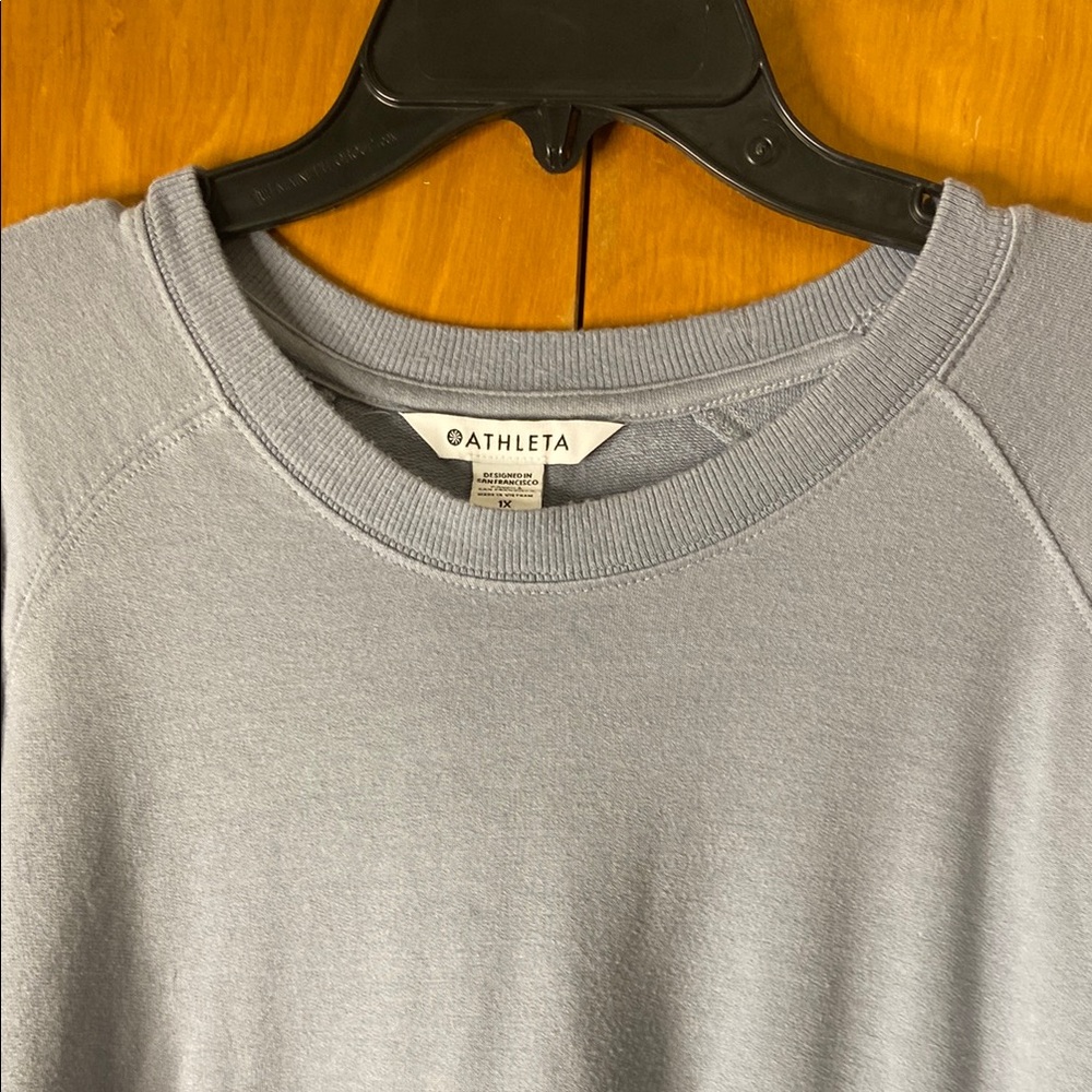 Athleta Coaster Luxe Light Blue Sweatshirt. Size XL - Picture 3 of 10